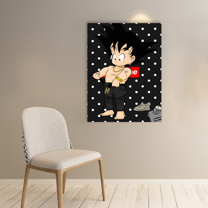 Dragon Ball Supreme Goku Kid Gangster Style Cool Paper poster