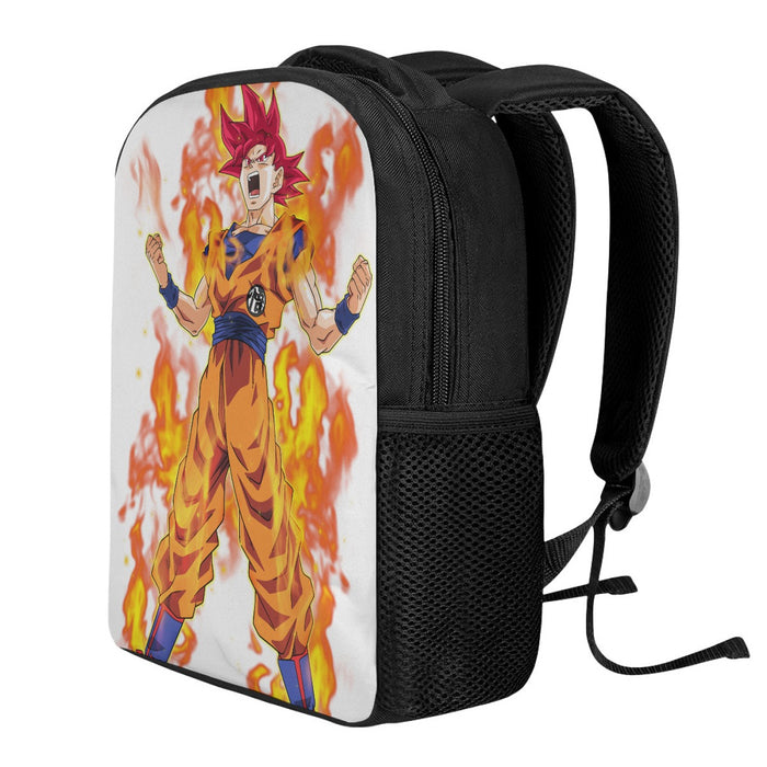 Awesome Goku Super Saiyan God Transformation DBZ Backpack