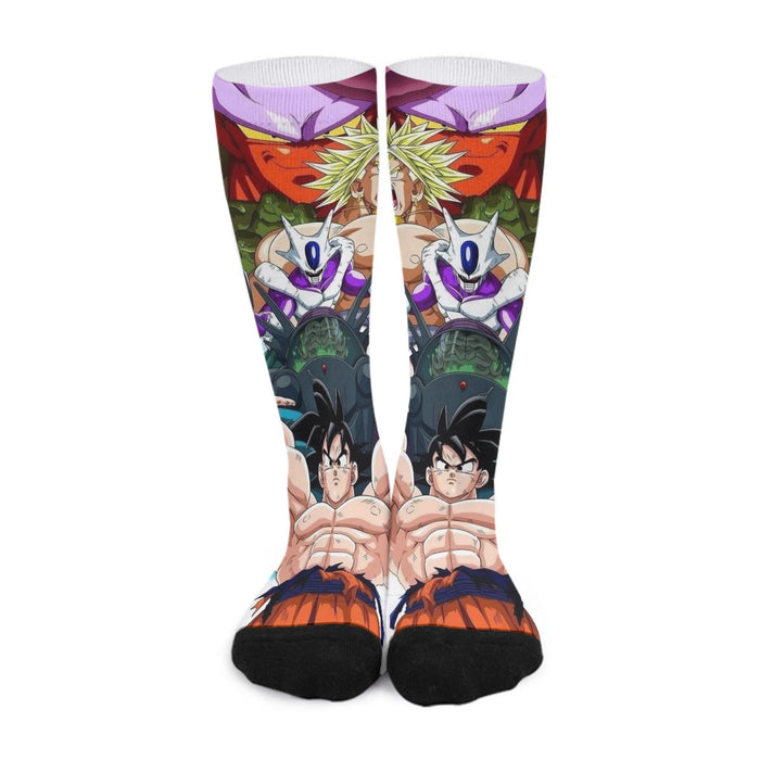 DBZ Goku Spirit Bomb Destroy Villains Cooler Broly Namek Vibrant Socks