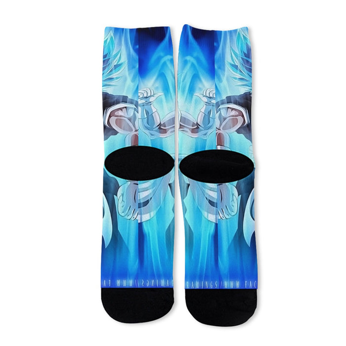 Dragon Ball Z Super Saiyan Vegito Blue Charge Aura  Socks