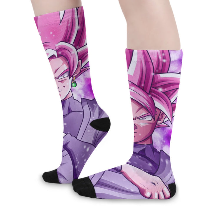 Dragon Ball DBZ Goku Black Rose Galaxy Fantasy Amazing Socks