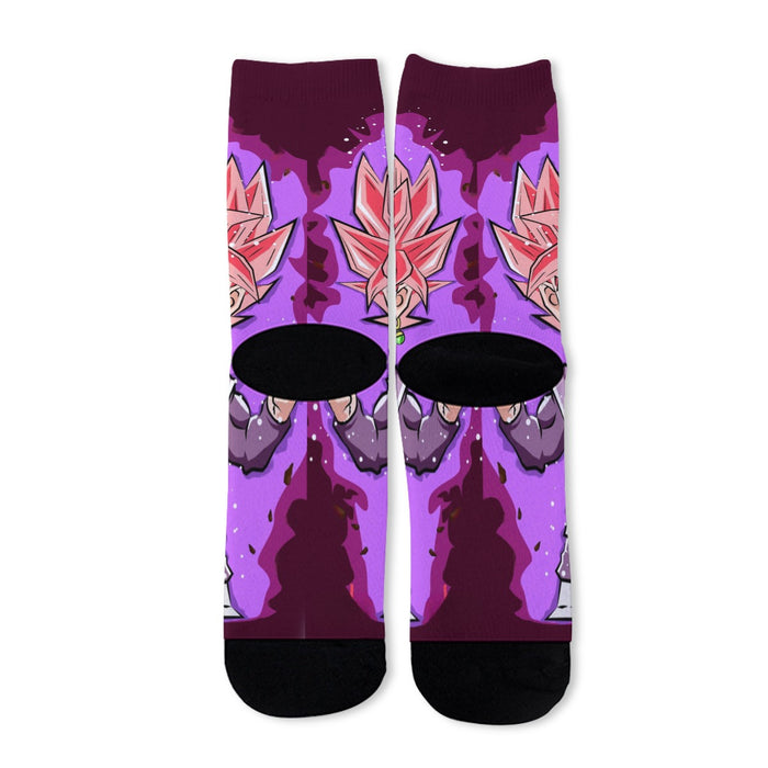 DBZ Goku Black Zamasu Rose Super Saiyan Cute Chibi Design Socks