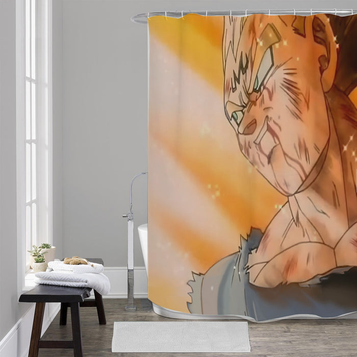 Majin Vegeta Sacrifice Battle Super Saiyan Extraordinary 3D Shower Curtains