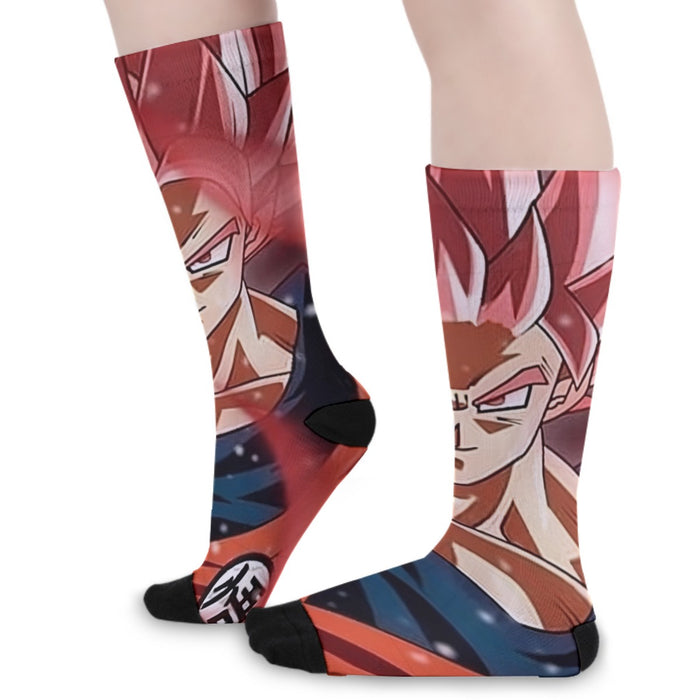 Dragon Ball Son Goku Super Saiyan Rose Portrait Cool Socks