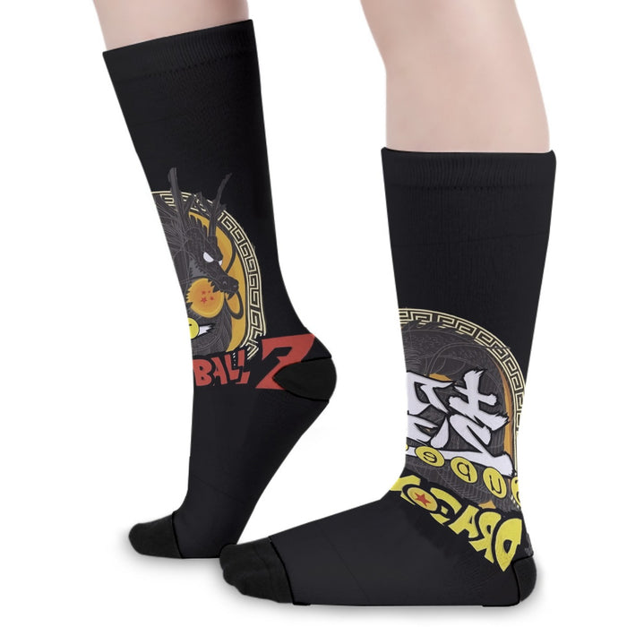 Dragon Ball Z Super Kanji Epic Dragon Spirit Shenron Socks