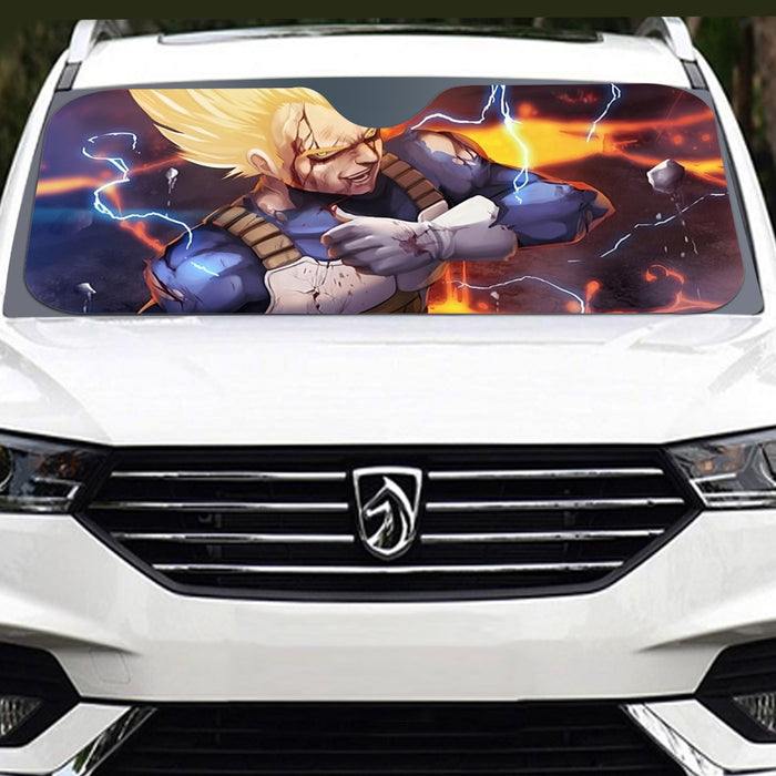 Dragon Ball Z Vegeta Super Saiyan Lightning Custom Windshield Sunshade