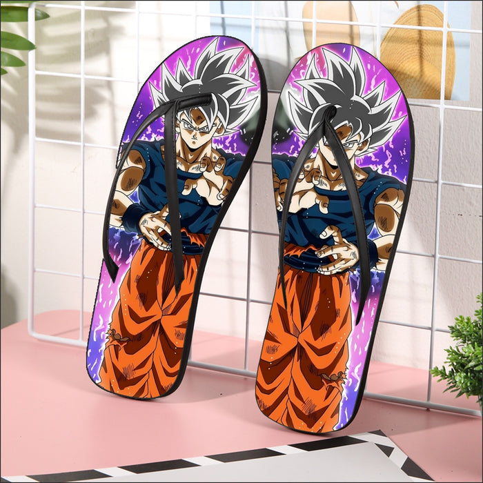 Dragon Ball Z Goku Ultra Instinct Form White Hair Flip Flops