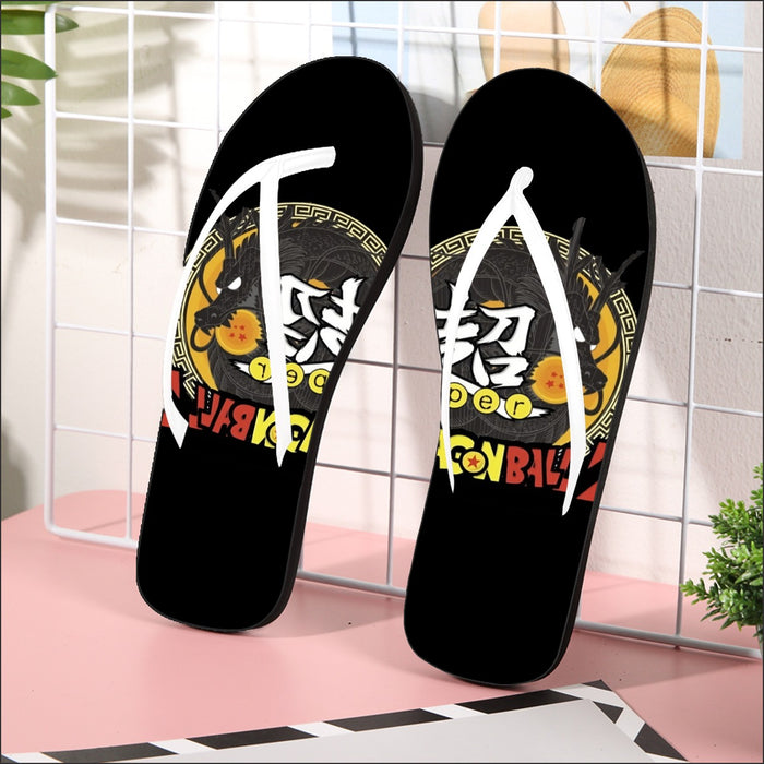 Dragon Ball Z Super Kanji Epic Dragon Spirit Shenron Flip Flops