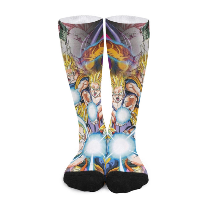 DBZ Goku Gohan Goten Super Saiyan Kamehameha Color Design Socks