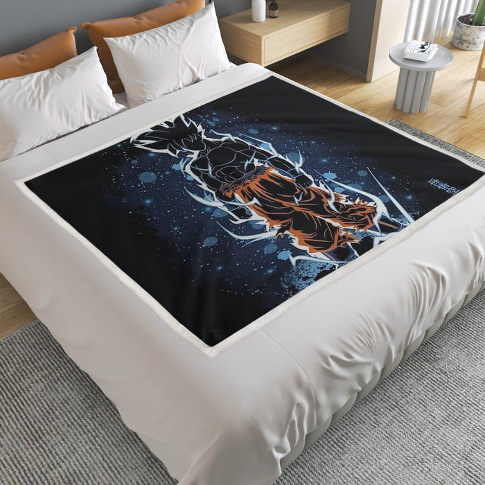 Dragon Ball Z Goku Ultra Instinct Shadow Household Warm Blanket