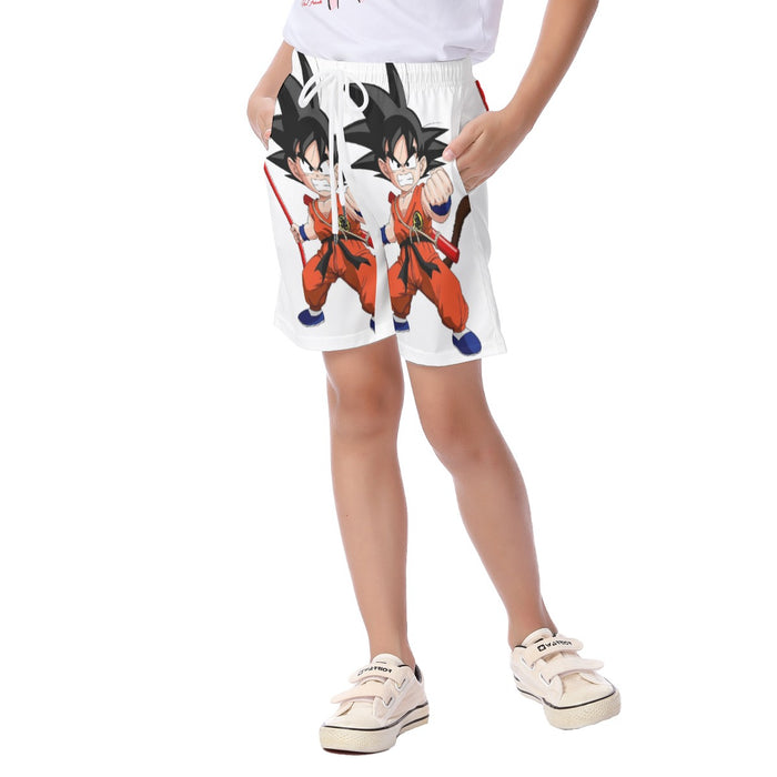 Kid Goku Fighting Dragon Ball Z  Kid's Beach Shorts