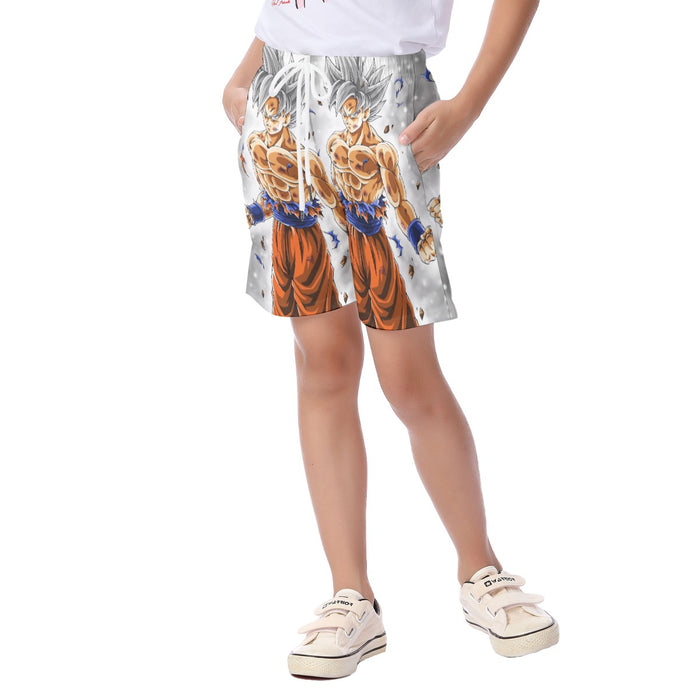 Goku Mastered Ultra Instinct Kid's Beach Shorts