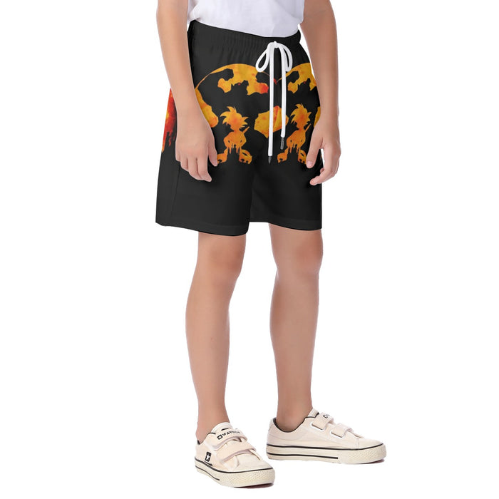 Dragon Ball Z Cool Shadow Kid Goku Great Ape Evolution Kid's Beach Shorts