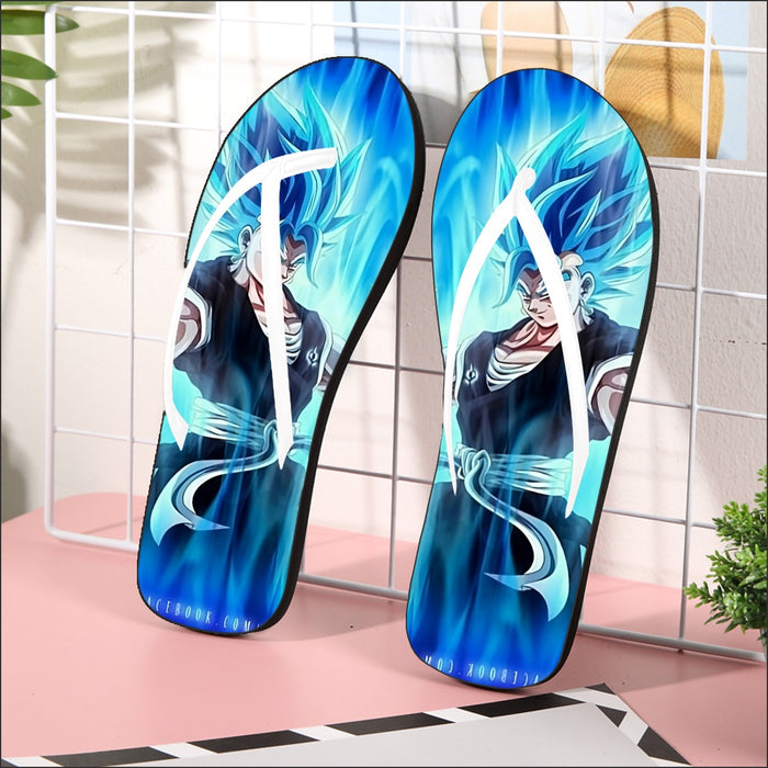 Dragon Ball Z Super Saiyan Vegito Blue Charge Aura Flip Flops