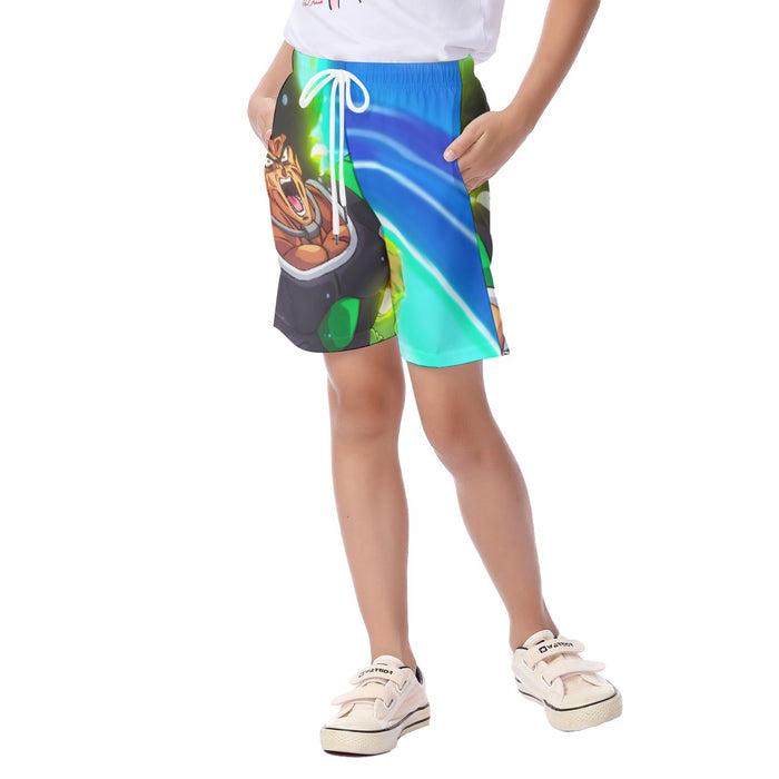 Dragon Ball Super Angry Broly Legendary Super Saiyan  Kid's Beach Shorts