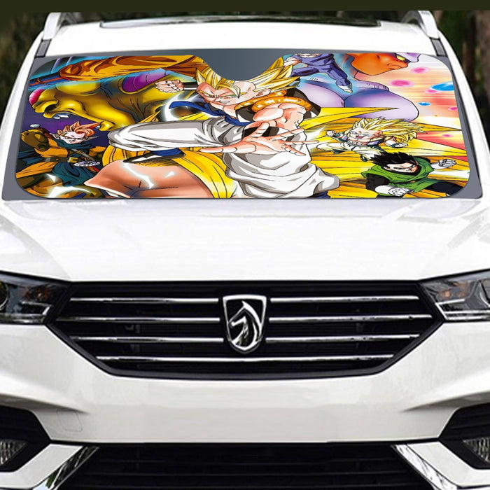 Dragon Ball Super Gogeta Super Saiyan Fusion Streetwear Design Windshield Sunshade