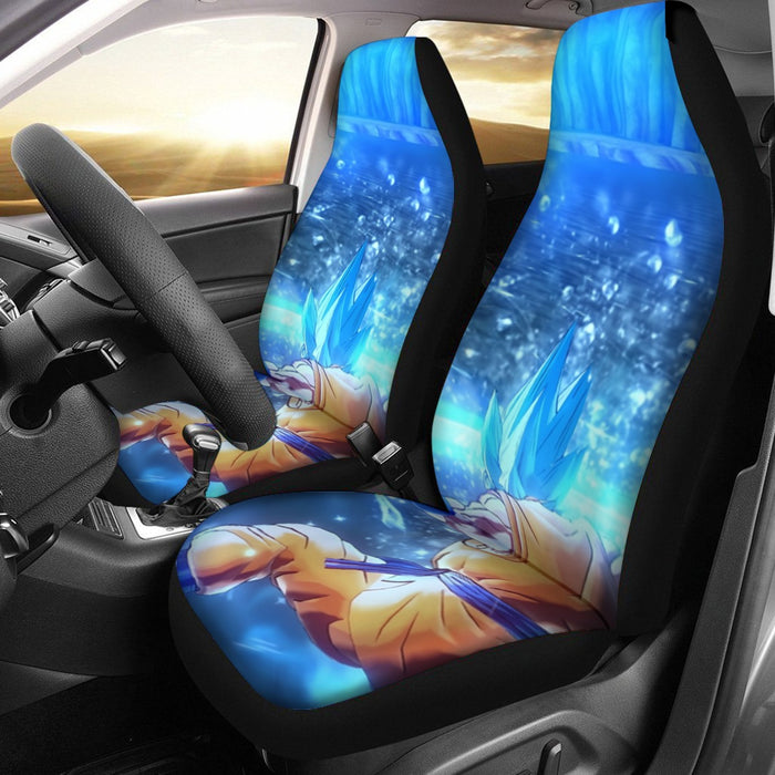 DBZ Goku SSGSS Saiyan God Blue Aura Blasting Streetwear Car Seat Cover