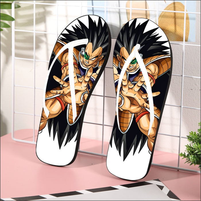 Dragon Ball Z Awesome Saiyan Raditz Fighter Stance Flip Flops