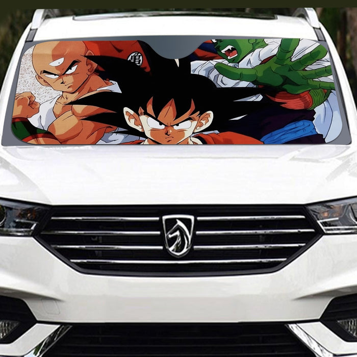 Dragon Ball Goku Piccolo Krillin Heroes Group Awesome Design Windshield Sunshade