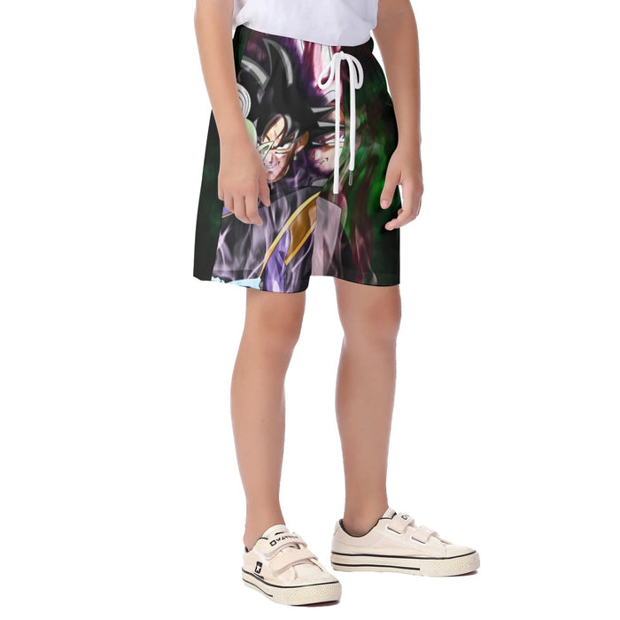 Dragon Ball Super Zamasu Goku Black Goku Rose Cool Kid's Beach Shorts