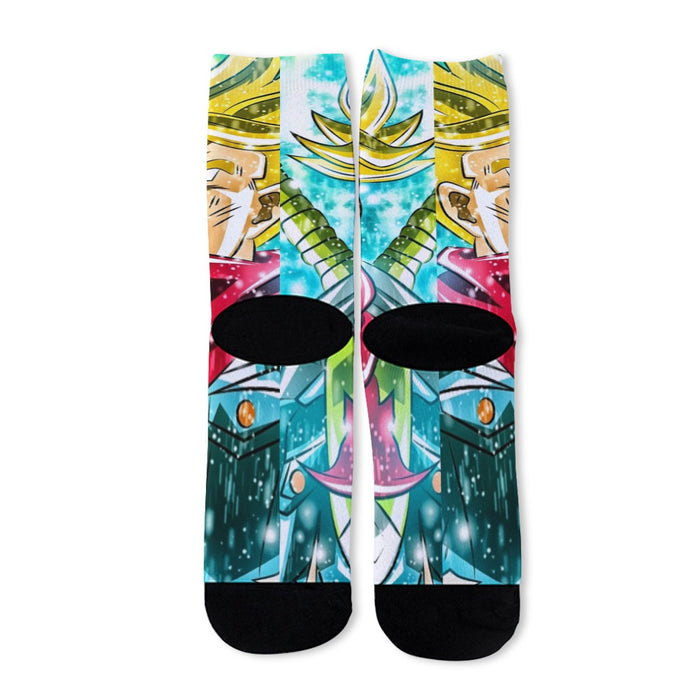 DBZ Trunks Super Saiyan Powerful Battle Ultimate Transformation Design Socks