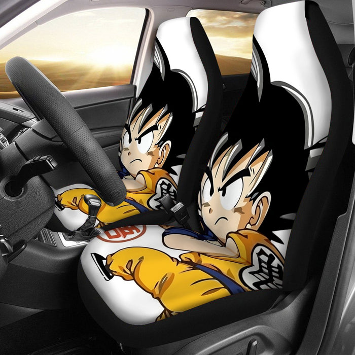 Cute Kid Goku Yellow Clothing Dragon Ball Z Car Seat Cover