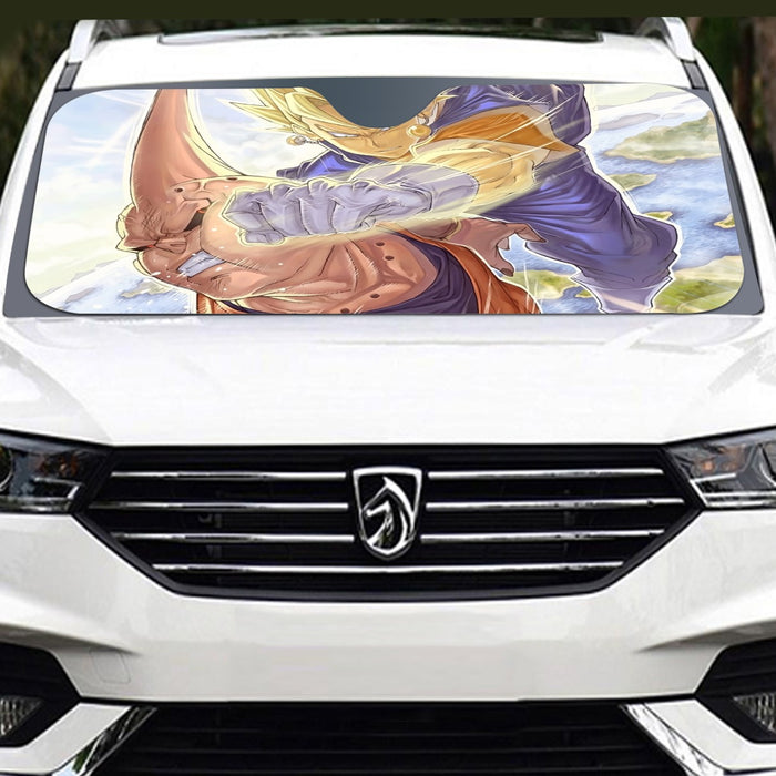 Dragon Ball Z Vegito Punching Super Buu Windshield Sunshade