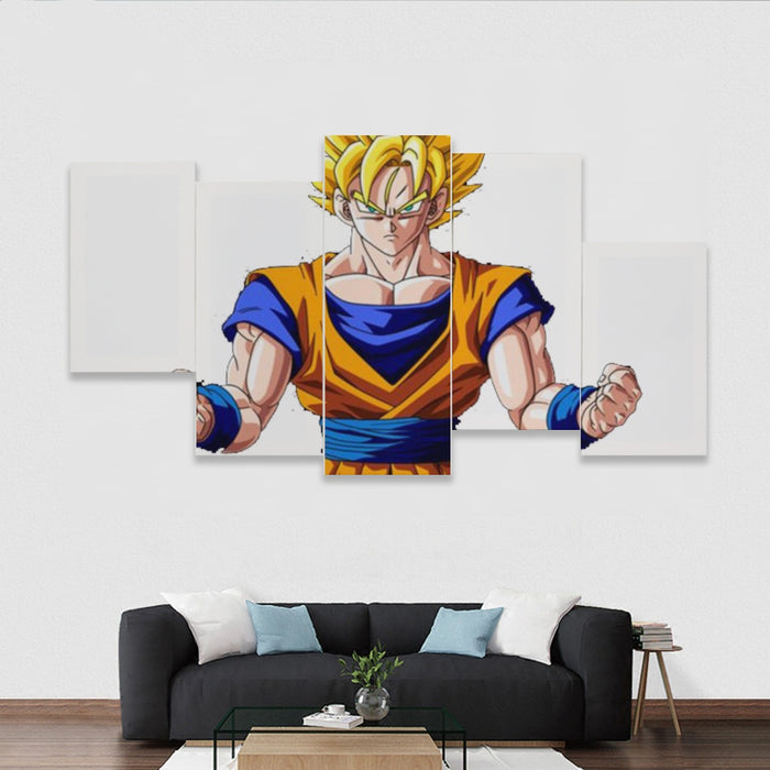 Goku Transformation Thunder Black Super Saiyan Five-piece  Mural