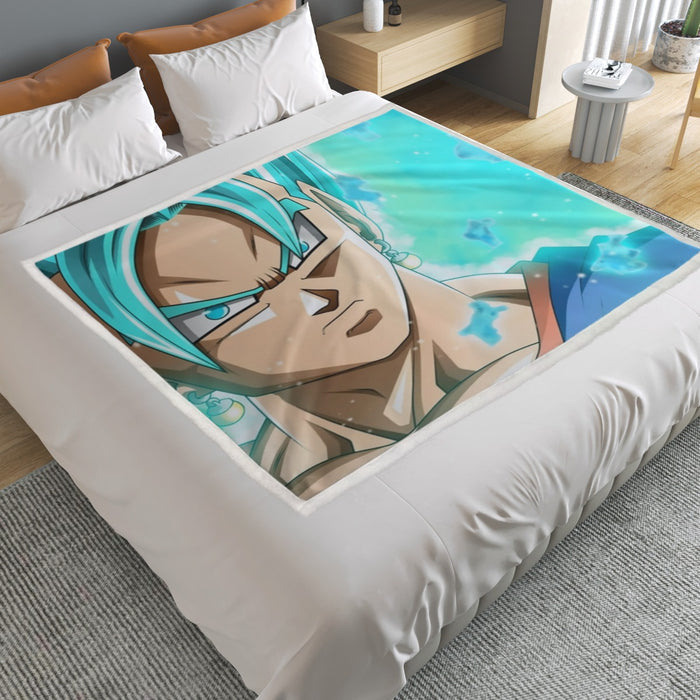 Dragon Ball Super Vegito Blue Super Saiyan Cool 3D Household Warm Blanket