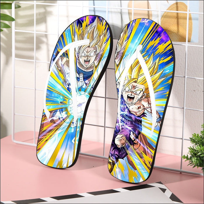 Dragon Ball Teen Gohan Dokkan Battle Super Saiyan 3 Cool Flip Flops