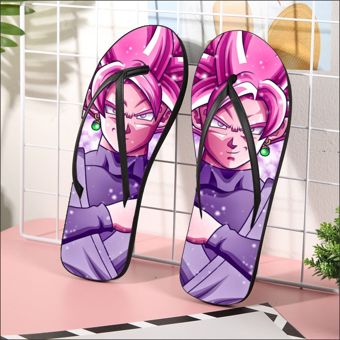 Dragon Ball DBZ Goku Black Rose Galaxy Fantasy Amazing Flip Flops