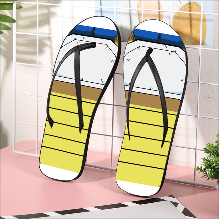 Dragon Ball Z Vegeta Cool Blue Battle Armor Cosplay Flip Flops