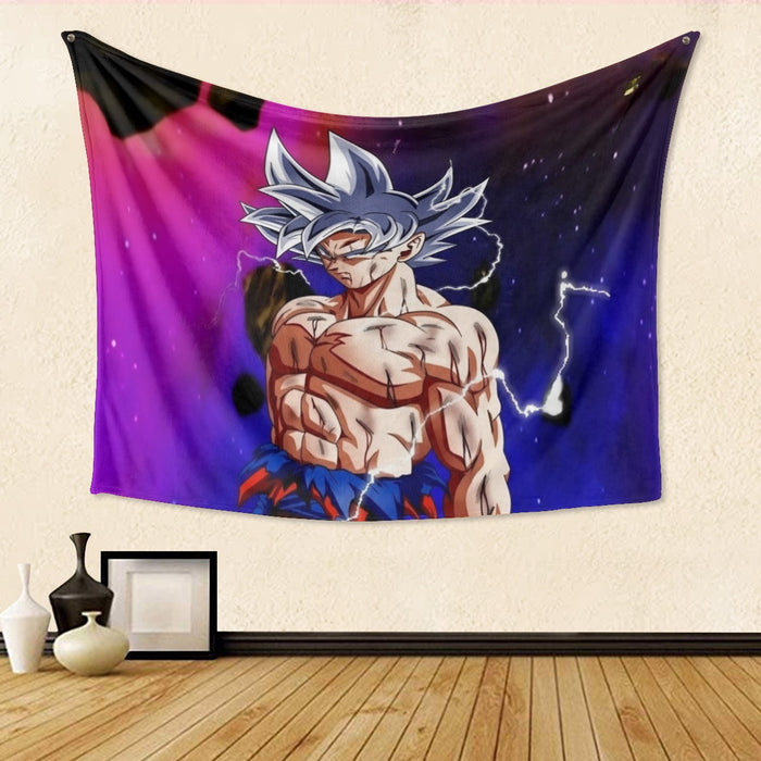 Awesome Ultra Instinct Silver Hair Goku DBZ Kids Tapestry