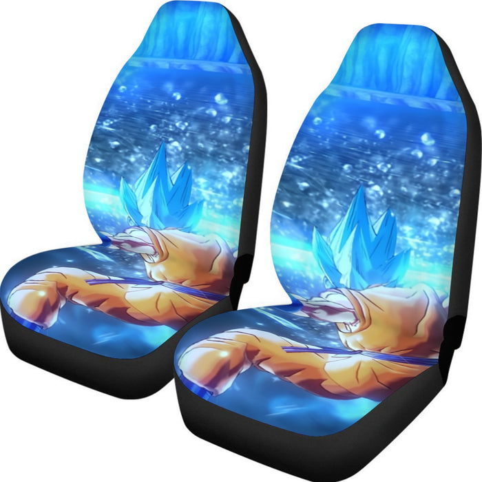 DBZ Goku SSGSS Saiyan God Blue Aura Blasting Streetwear Car Seat Cover