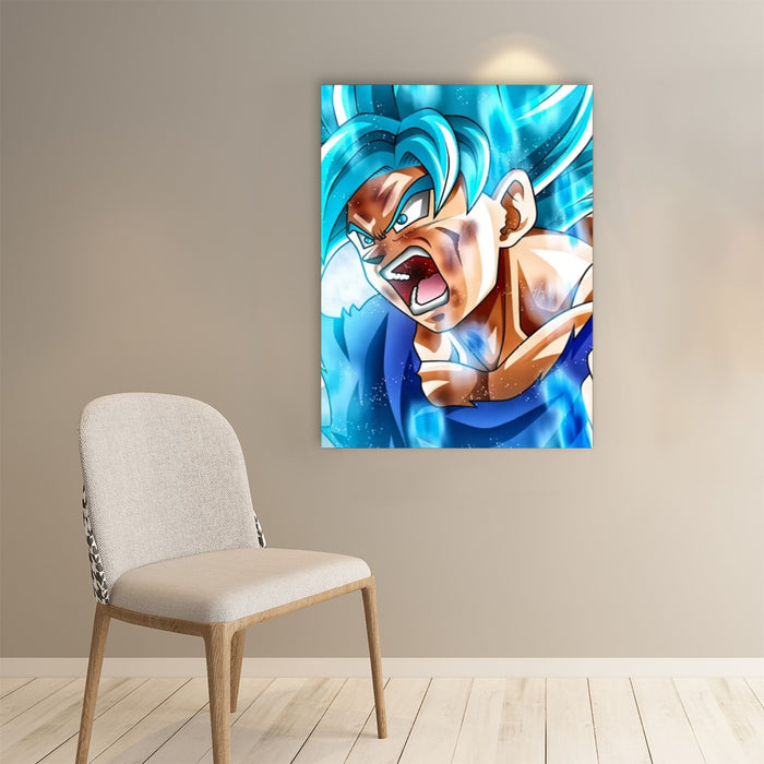 Dragon Ball Goku Blue Kaioken Ultra Instinct Epic 3D Paper poster