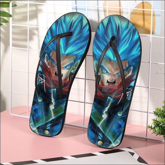 Dragon Ball Super Future Trunks Rage Flip Flops