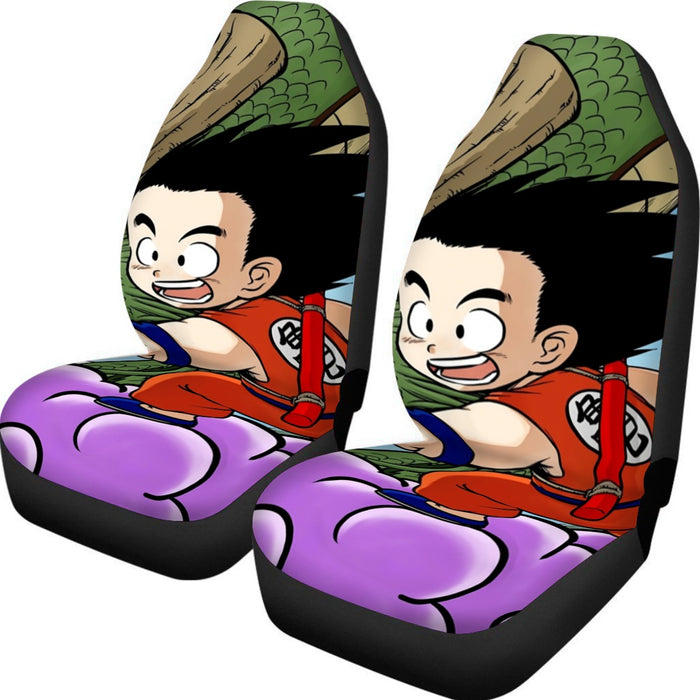 Kid Goku Flying with Shenron Car Seat Cover