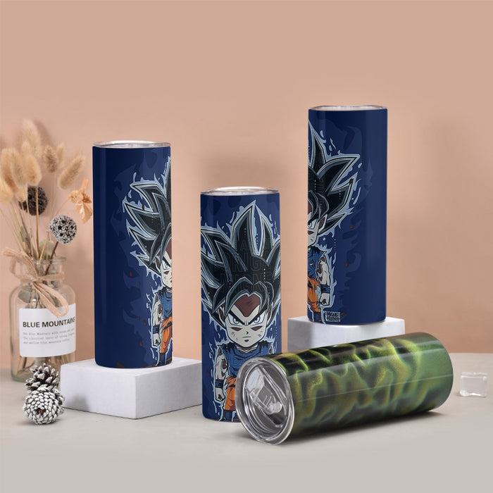 Son Goku Ultra Instinct Tumbler with twinkle surface