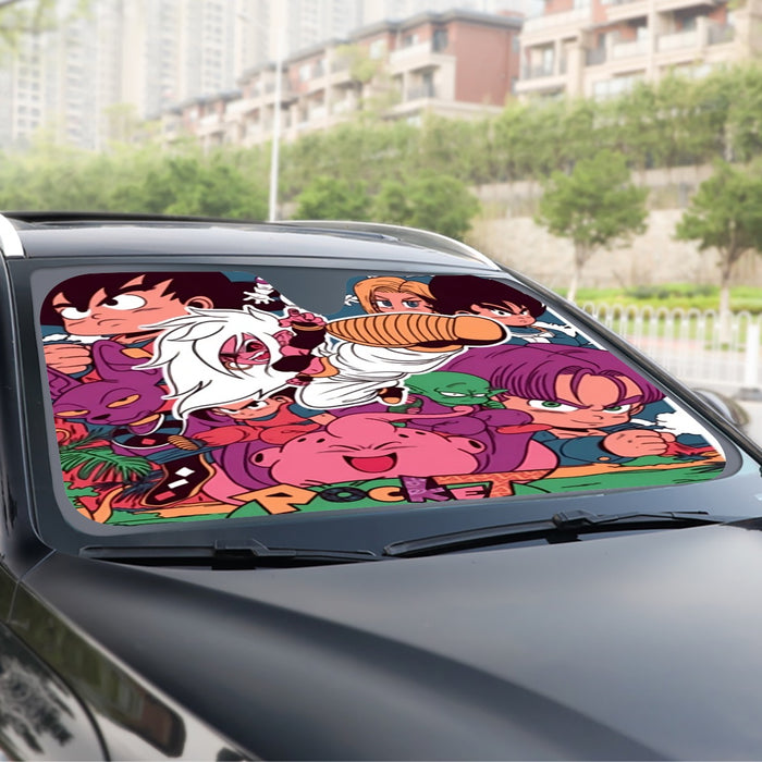 Kid Versions Of Dragon Ball Z Characters Windshield Sunshade