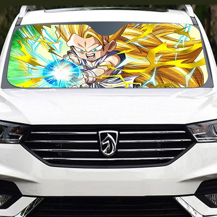 Dragon Ball Kid Goku SSJ3 Kamehameha Windshield Sunshade