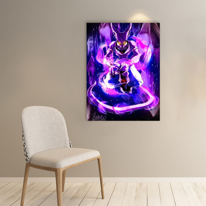 DBZ Mighty Destruction God Beerus Egyptian Cat Sport Design Paper poster