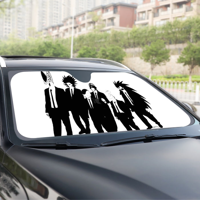 Dragon Ball Characters With Reservoir Dogs Movie Pose Windshield Sunshade