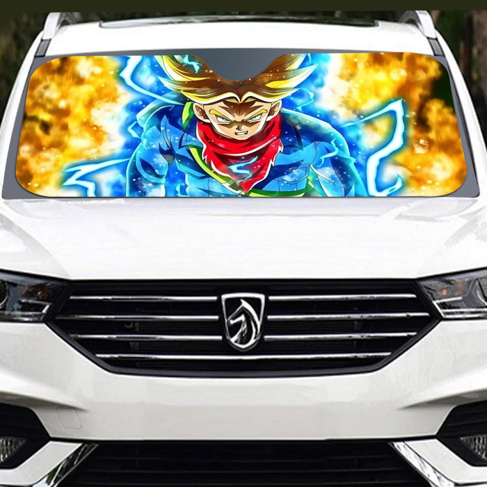 DBZ Rage Super Saiyan Trunks Portrait Unique Style Windshield Sunshade