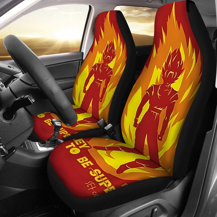 Dragon Ball Z Son Goku On Fire Its Okay To Be Super Saiyan Car Seat Cover