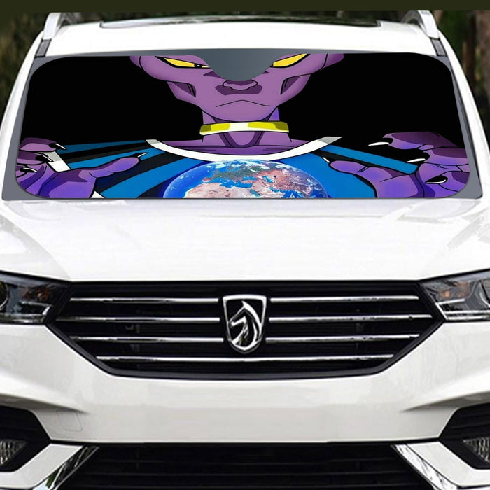 Dragon Ball Super Beerus God Destruction Earth Windshield Sunshade