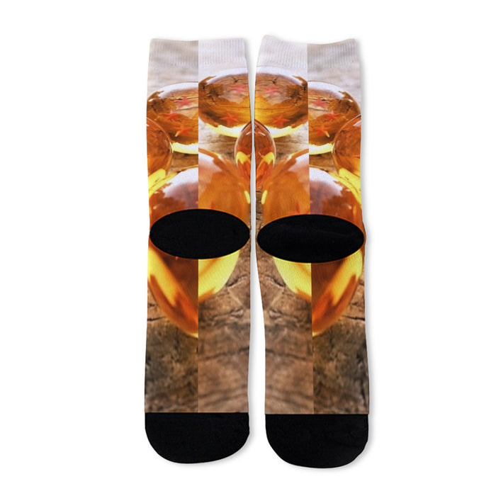 Dragon Ball Z Shenron Dope 7 Stars Crystal Balls Set Long Socks