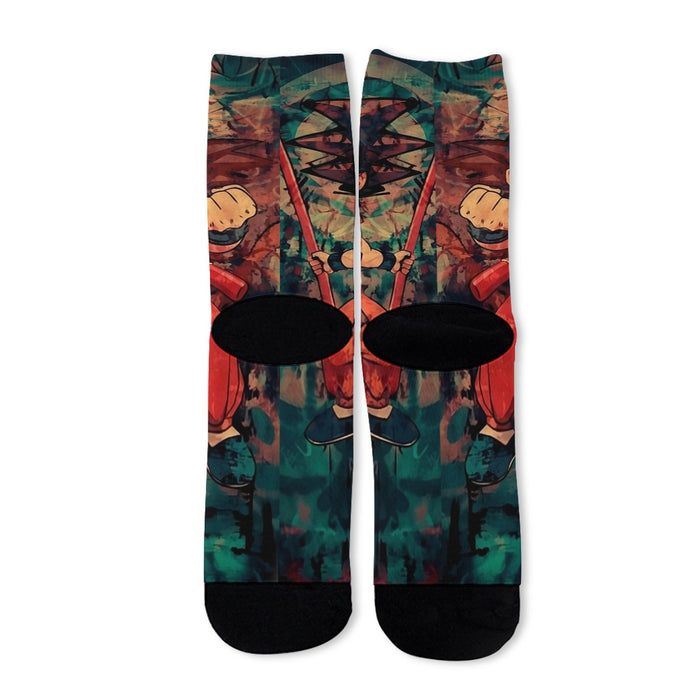 Kid Young Goku Vintage Tie Dye Painting Stylish DBZ 3D Socks