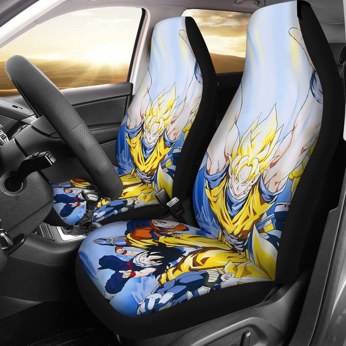 DBZ Goku Saiyan Spirit Bomb Vegeta Piccolo Gohan Trunks Vibrant Design Car Seat Cover