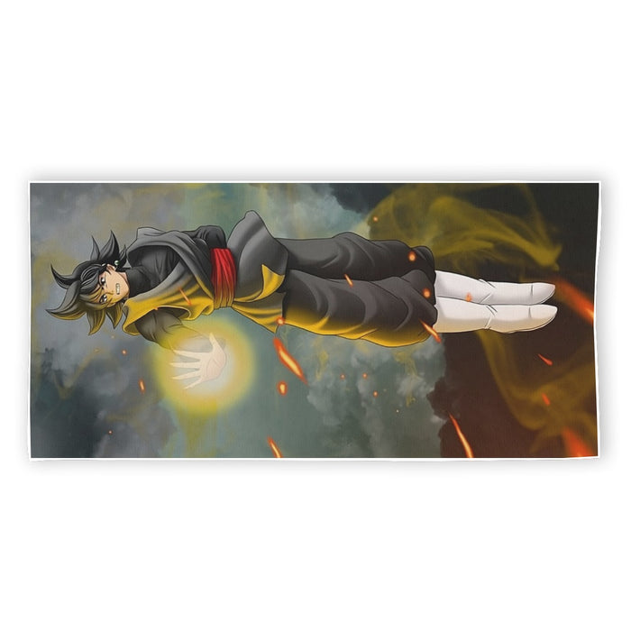 DBZ Goku Black Zamasu Potara Fusion Realistic Drawing Style Cool Beach Towel