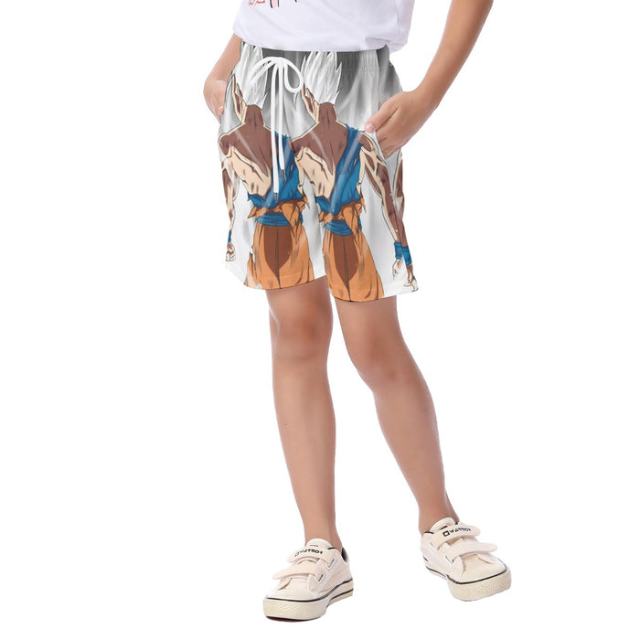 Dragon Ball Gohan White Super Saiyan Epic Streetwear Kid's Beach Shorts